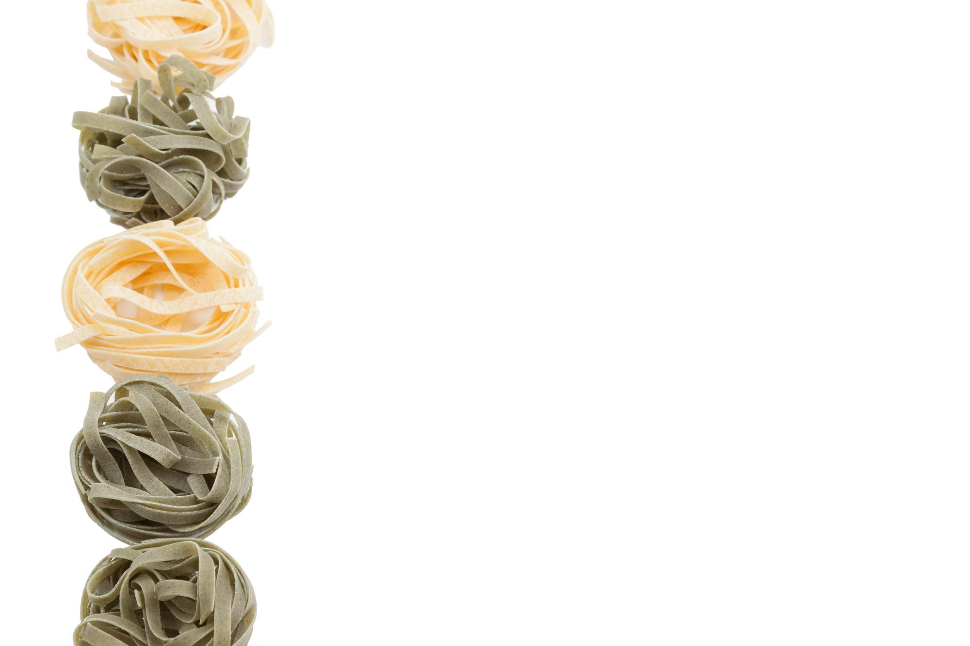 Close-up of handmade pasta strands